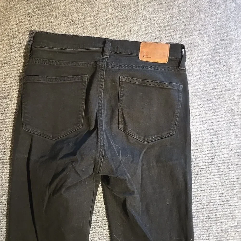 J. Crew Lookout High-Rise Skinny Jeans Womens 28 Black Ankle Zip Denim Stretchy